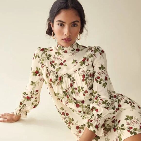 Reformation Jourdan Floral Mini Dress - Picture 1 of 10